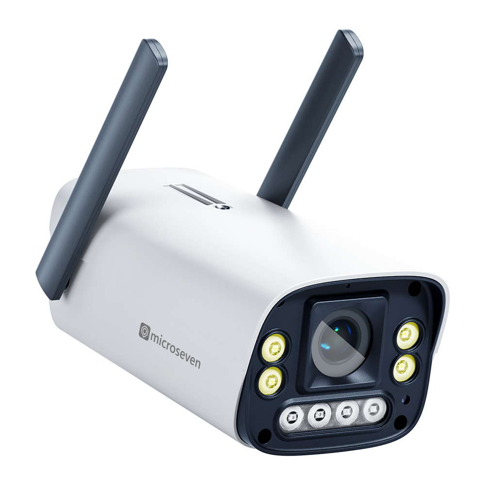 Microseven M7B4K-WPUNC 4K (8MP) IP WiFi (2.4/5GHz) POE Professional Open Source Security Camera with UNC Bracket Socket