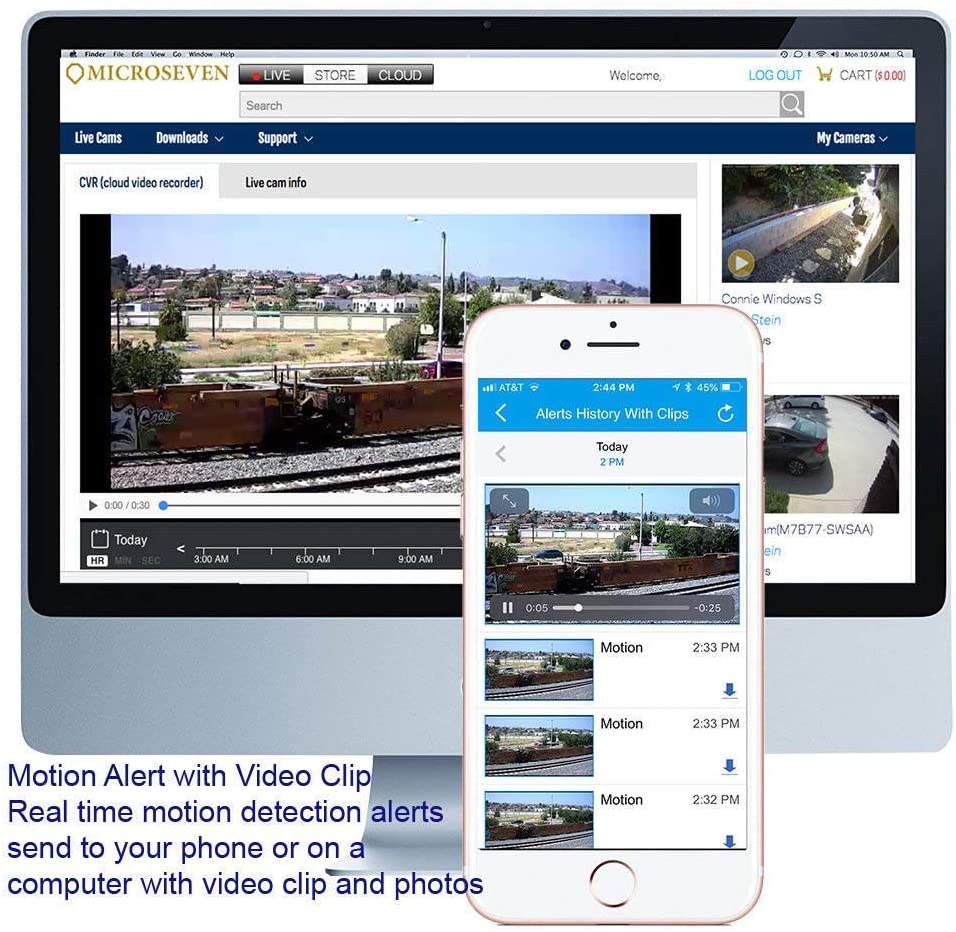 Microseven M7B4K-WSAA 4K (8MP) IP WiFi (2.4/5GHz) Professional Open Source Security Camera