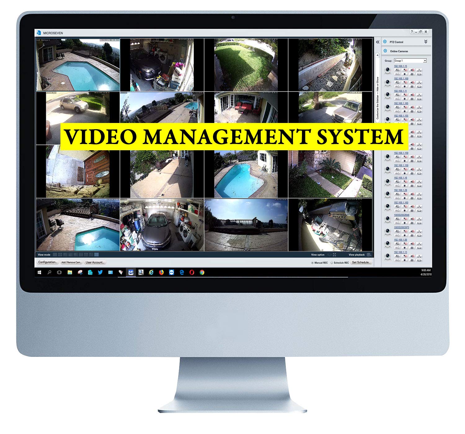Microseven M7B4K-WPSAA 4K (8MP) IP WiFi (2.4/5GHz) POE Professional Open Source Security Camera