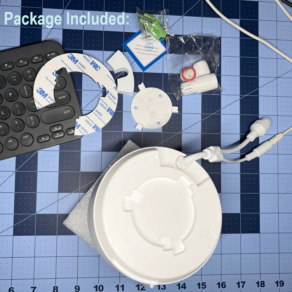 Microseven M7D4MP-PTZ4X-WPSAA 2K (4MP) IP WiFi (2.4/5GHz) POE PTZ Professional Open Source Security Dome Camera with Dual Lenses 4X Digital Auto Zoom