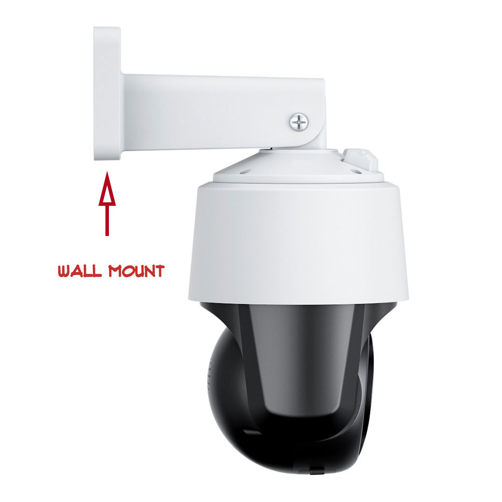 Microseven M7D5MP-PTZV14X-WPSAA 5MP IP WiFi (2.4/5Ghz) POE 14x Optical Zoom PTZ Professional Open Source Security Dome Camera with Active Deterrence