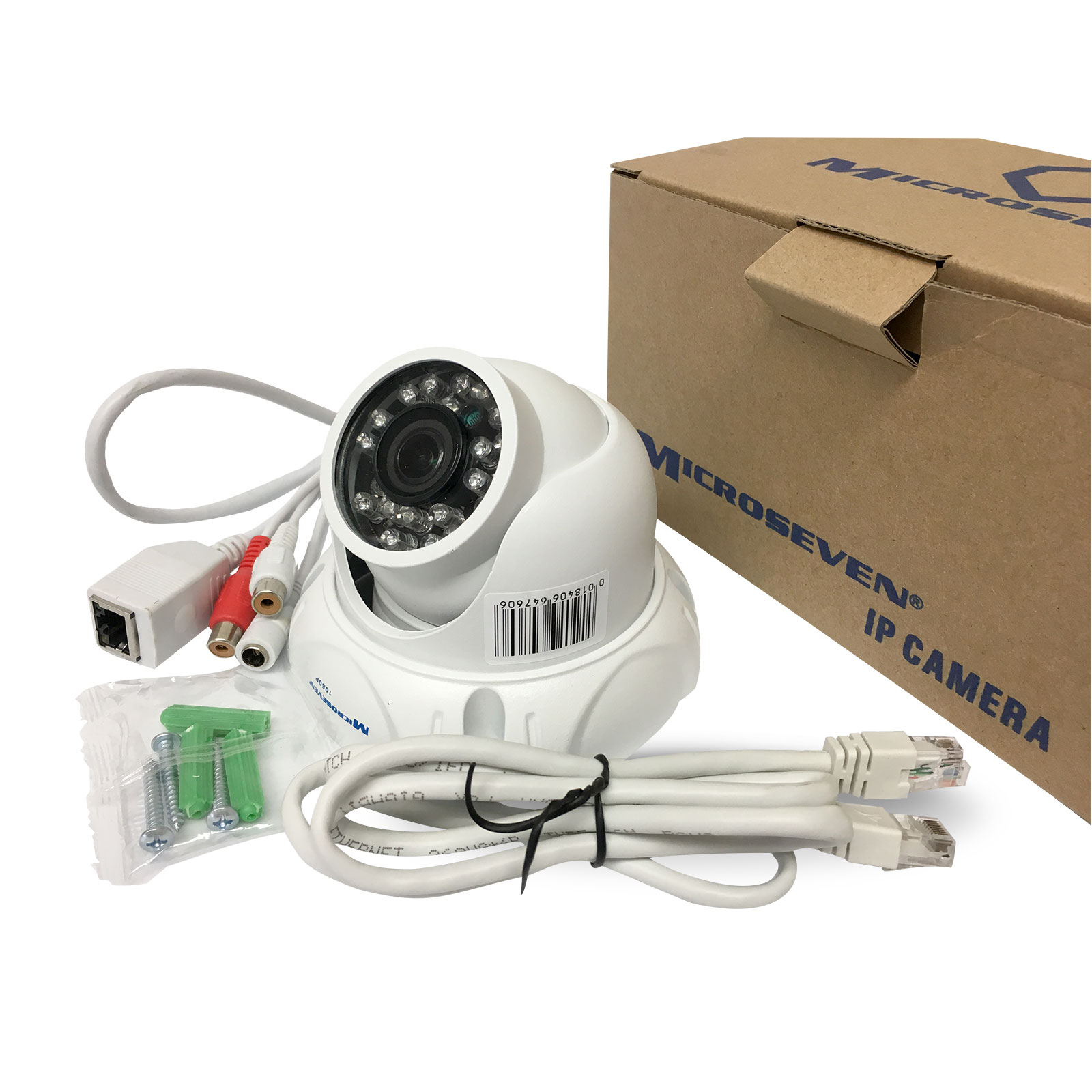 Microseven M7D77-POE 1080P IP POE Wide View Angle (150°) Professional Open Source Security Camera with 4K Lens